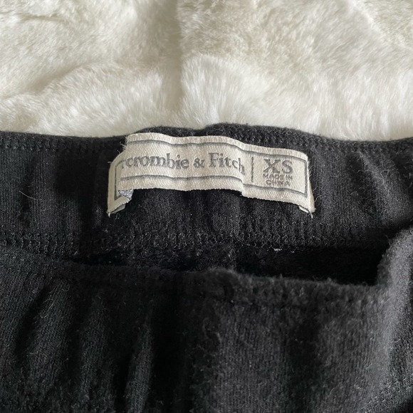 abercrombie and fitch black logo sweatpants size extra small XS - Picture 3 of 3